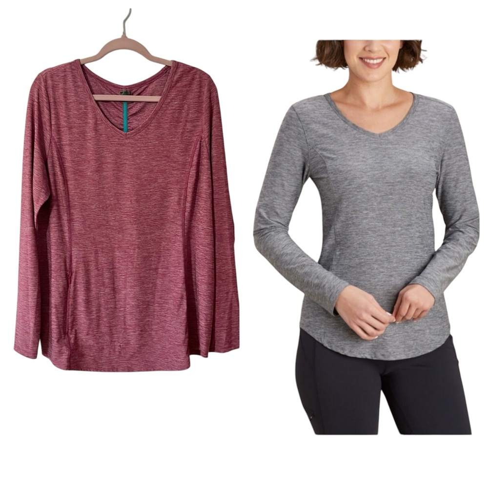 Duluth Trading Armachillo Cooling Long Sleeve T-shirt Heathered Purple Size L